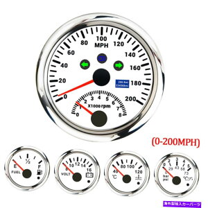 ^R[^[ 5Q[W85mm GPSXs[h[^[0-200mph w/^`+ 52mmRx{g 5 Gauges 85mm GPS Speedometer 0-200MPH w/Tacho+ 52mm Fuel Temp Volt Oil Pressure