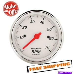 ^R[^[ I[g[^[1398kɃzCg3-1/8 "C_bV^R[^[Q[WA0-7000 rpm Auto Meter 1398 Arctic White 3-1/8" In-Dash Tachometer Gauge, 0-7000 RPM