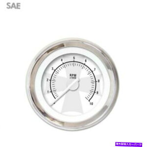 ^R[^[ ^R[^[Q[W - ACANXzCgA_j[hANgO Tachometer Gauge - Iron Cross White, White Modern Needles, Chrome Trim Rings