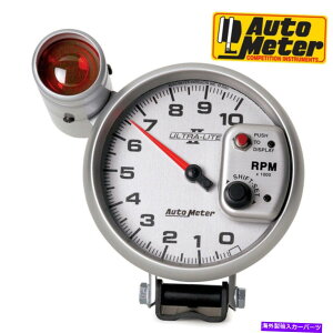^R[^[ 4999EgCgII^R[^[VtgCgAiOVo[Q[W AutoMeter 4999 Ultra-Lite II Pedestal Tachometer Shift Light Analog Silver Gauge
