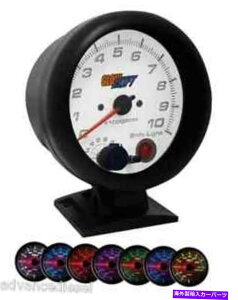 ^R[^[ Glowshift White 7J[3 3/4 "VtgCgt^R[^[Q[WGS-W709 GlowShift White 7 Color 3 3/4" Tachometer Gauge with Shift Light GS-W709