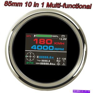 ^R[^[ 10C`}`t@NVGPSXs[h[^[^R[^[dvQ[W 10 in 1 Multi-functional GPS Speedometer Tachometer Voltmeter Water Temp Gauge