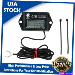 ^R[^[ fW^KXGW^bNԃ[^[eiXƃ^C}[VXeLCDfBXvCubN Digital Gas Engine Tach Hour Meter Maintenance & Timer System LCD Display Black