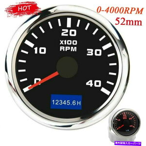^R[^[ 52mmh}^R[^[Q[W0-4000 rpm LCD^`fW^A[[^[ 52mm Waterproof Marine Tachometer Gauge 0-4000 RPM LCD Tacho Digital Hour Meter