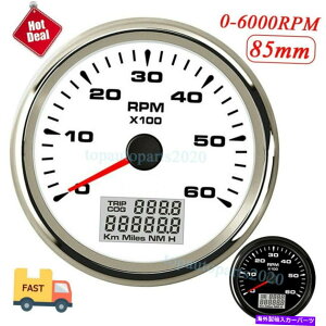 ^R[^[ 85mmԃfW^^R[^[{[gRV^`Q[W[^[6000rpm 8J[obNCg 85mm Car Digital Tachometer Boat RV Tacho Gauge Meter 6000RPM 8 Colors Backlight