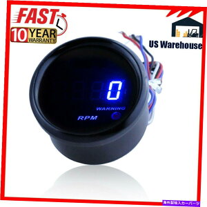 タコメーター カーモーター2 "52mmデジタルLEDエレック0-9999 rpmタコメータータチョゲージユニバーサル Car Motor 2" 52mm Digital LED Elec 0-9999 RPM Tachometer Tacho Gauge Universal