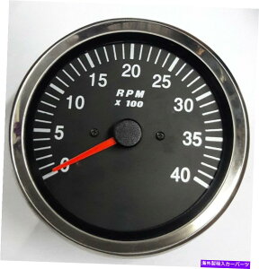 ^R[^[ ^R[^[0-4000 rpmI^l[^[MQ[WNx[ +24V 100mm Tachometer 0-4000 RPM Alternator Signal Gauge Chrome Bezel +24V 100mm