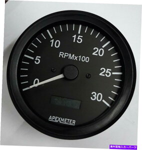 ^R[^[ ^R[^[/ԃ[^[0-3000 rpmI^l[^[MQ[WubNx[ +24V 100mm Tachometer/Hourmeter 0-3000 RPM Alternator Signal Gauge Black Bezel +24V 100mm