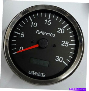 ^R[^[ ^R[^[/ԃ[^[0-3000 rpmI^l[^[MQ[WNx[ +24V 100mm Tachometer/Hourmeter 0-3000 RPM Alternator Signal Gauge Chrome Bezel +24V 100mm
