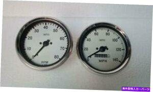 ^R[^[ X~XvJ100 mmXs[h[^[140 mphƃ^R[^[̗̎vƂ̔ Smiths Replica 100 mm Speedometer 140 MPH and Tachometer both clock wise White