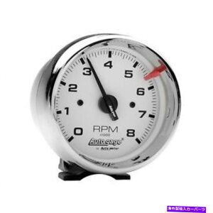 ^R[^[ 3-3/4 "^R[^[0-8,000 rpmzCgNQ[W2304 AutoMeter 3-3/4" Pedestal Tachometer 0-8,000 RPM White Chrome Auto Gage 2304
