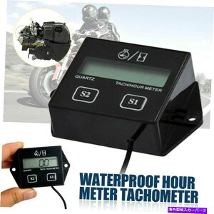 ^R[^[ LCDKXGWfW^A[[^[}Xp[NŊ@p̃^R[^[RPM LCD Gas Engine Digital Hour Meter Tachometer RPM for Marine Spark Mower Motor