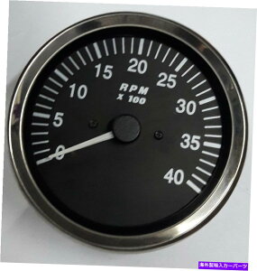 ^R[^[ ^R[^[0-4000 rpmI^l[^[MQ[WNx[ +24V 100mm Tachometer 0-4000 RPM Alternator Signal Gauge Chrome Bezel +24V 100mm