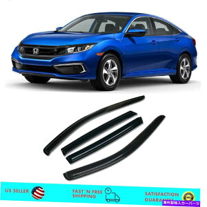 oOV[h TChEBhEoCU[CK[hz_VrbNZ_2016-2020̃fBtN^[ Side Window Visor Rain Guards Deflectors for Honda Civic Sedan 2016 - 2020