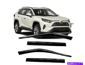 �o�O�V�[���h 2020�N�̃g���^RAV4�X���[�N�E�B���h�E�o�C�U�[���͔����J�̐F���� FOR 2020 Toyota RAV4 SMOKED WINDOW VISOR WIND DEFLECTOR RAIN SHADE