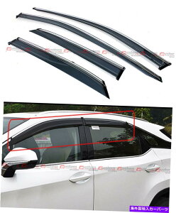 oOV[h 2016-2022NTXRX350 RX450H VIPNbvIX[NEBhEoCU[w/Ng FOR 2016-2022 LEXUS RX350 RX450H VIP CLIP-ON SMOKE WINDOW VISOR W/ CHROME TRIM