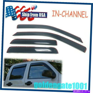 oOV[h 2004N2011NGMCLjIN[LuGĜ߂̕čC`lEBhETCoCU[V[h US IN-CHANNEL Window Sun Rain Visor Shield For 2004-2011 GMC Canyon Crew Cab GG