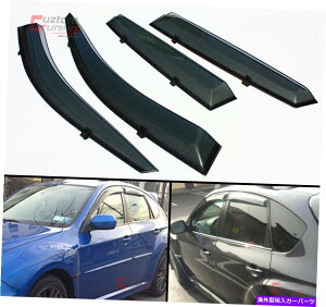 oOV[h 2009 - 14ÑXoCvbTWRX STINbv̉̐FtEBhEoCU[xgVF[h FOR 2009-14 SUBARU IMPREZA WRX STi CLIP ON SMOKE TINTED WINDOW VISOR VENT SHADE