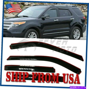 �o�O�V�[���h 4PCS�t�B�b�g11-19�t�H�[�h�G�N�X�v���[���[�`���l���C�� - �`�����l���E�B���h�E�o�C�U�[�T���x���g���C���K�[�h�̉� 4Pcs Fit 11-19 Ford Explorer IN-CHANNEL Window Visor Sun Vent Rain Guard Smok