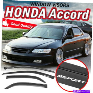 oOV[h 98-02̃z_AR[hZ_EBhEoCU[́AX|[cw/X|[cw/ For 98-02 Honda Accord Sedan Window Visors Vent Shade Rain Guard w/ SPORT