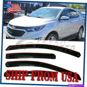 �o�O�V�[���h 4PCS�t�B�b�g18-21�V�{���[�G�N�C�m�b�N�X�C���`���l���X���[�N�E�B���h�E�o�C�U�[�T���x���g���C���K�[�h 4Pcs Fit 18-21 Chevy Equinox IN-CHANNEL Smoke Window Visors Sun Vent Rain Guard�y���s�A