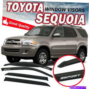 �o�O�V�[���h 01-07�̃g���^�Z�R�C�A�E�B���h�E�́A�X�|�[�c�X���[�N���C���V�F�[�h�K�[�h�f�t���N�^�[�t���E�B���h�E�o�C�U�[ For 01-07 Toyota Sequoia Window Visors w/ SPORT Smoke Rain Shade Guard Deflector
