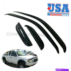 oOV[h 1995N2004Ñg^^R}GNXefbhLu̕čEBhEoCU[TxgCK[h US Window Visors Sun Vent Rain Guard For 1995-2004 Toyota Tacoma Extended Cab