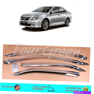 oOV[h NEBhETCoCU[CK[hg^J2007- 2011̕Ό Chrome Window Sun Vent Visor Rain Guards Deflectors for Toyota Camry 2007- 2011