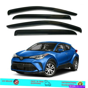 �o�O�V�[���h �T�C�h�E�B���h�E�T���x���g�o�C�U�[���C���K�[�h�g���^C-HR 2017-2020�̃_�t���N�^�[ Side Window Sun Vent Visor Rain Guards Deflectors for Toyota C-HR 2017-2020