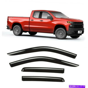 �o�O�V�[���h �V�{���[�̃{�����K���X�E�B���h�E�o�C�U�[19-21�V���o���[�h�_�u���L���u Voron Glass Window Visor for Chevrolet 19-21 Silverado Double Cab