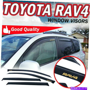 oOV[h 06-12̃g^RAV4X[NFtoCU[ANCXVF[hK[h For 06-12 Toyota RAV4 Smoke Tinted Window Visors Acrylic Rain Slim Shade Guards