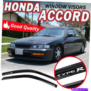 oOV[h tBbg94-97z_AR[hEBhExgoCU[X[Ne[vI1.6mmXK[hVF[h Fits 94-97 Honda Accord Window Vent Visors Smoke Tape-on 1.6MM Slim Guard Shade