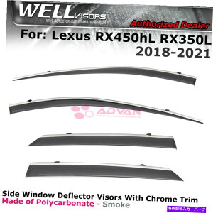 oOV[h 2018-2022 LEXUS RX450HL RX350LEBhEoCU[WellVisors Chrome Trim Guards WELLvisors For 2018-2022 Lexus RX450hL RX350L Window Visors Chrome Trim Guards