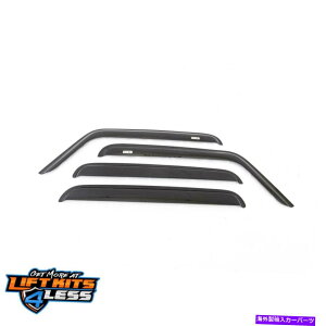 バグシールド 頑丈なリッジ11351.20アクリルスモークウィンドウ84-01チェロキーXJのための雨の排出器 Rugged Ridge 11351.20 Acrylic Smoke Window Rain Deflectors for 84-01 Cherokee XJ