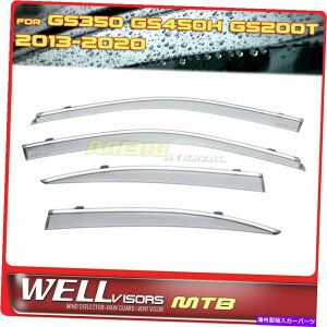 oOV[h Wellvisors Rain Sun Wind Deflectors Lexus GS350 GS450H 13-20EBhEoCU[Chrome Wellvisors Rain Sun Wind Deflectors Lexus GS350 GS450h 13-20 Window Visor Chrome