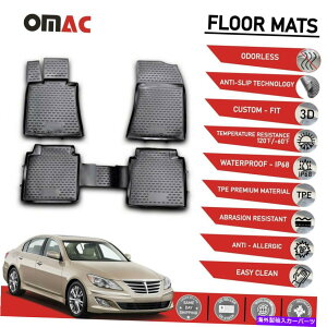 oOV[h tA}bgCi[3D`ubNtBbgq_CWFlVX2009-2014 Floor Mat Liner 3D Molded Black Fits Hyundai Genesis 2009-2014