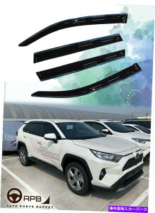 oOV[h g^RAV4 2019-2020NgEBhEoCU[K[hxgftN^[ For Toyota Rav4 2019-2020 Chrome Trim Window Visor Guard Vent Deflector