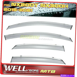 oOV[h Wellvisors Rain Sun Wind Deflector Lexus NX200T NX300H 15-21EBhEoCU[Chrome Wellvisors Rain Sun Wind Deflector Lexus NX200t NX300h 15-21 Window Visor Chrome