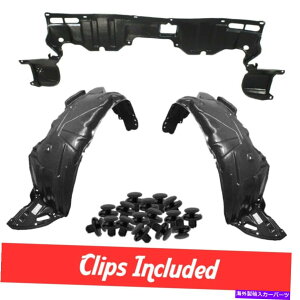 tF_[Ci[ 06-11z_VrbNN[yp̃NbvtVtgtF_[Ci[ƃJo[Zbg̉̃Zbg New Front Fender Liner & Under Cover Set W/ Clips For 06-11 Honda Civic Coupe