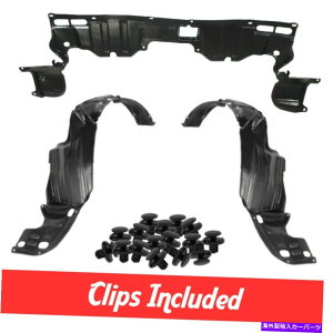 tF_[Ci[ 06-11z_VrbNZ_̃NbvtVtgtF_[Ci[ƃJo[Zbg̉̃Zbg New Front Fender Liner & Under Cover Set W/ Clips For 06-11 Honda Civic Sedan