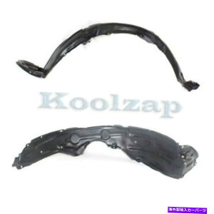 フェンダーライナー 08-14 XDハッチバックフロントスプラッシュシールドインナーフェンダーライナーパネル2PCセットペア For 08-14 xD Hatchback Front Splash Shield Inner Fender Liner Panel 2PC SET PAIR