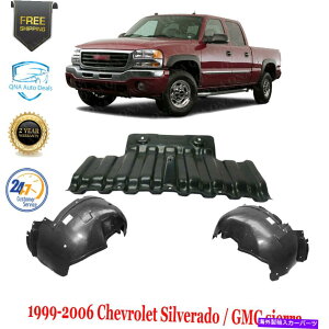 tF_[Ci[ tgXvbVK[h +tF_[Ci[Zbg1999-2006V{[Vo[h / GMCVG Front Splash Guard + Fender Liner Set For 1999-2006 Chevy Silverado / GMC Sierra