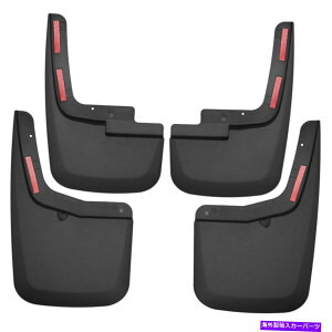 tF_[Ci[ nXL[JX^ubN}bhK[h15-19tH[hF-150 W/tF_[tA[tg+A] Husky Custom Black Mud Guards for 15-19 Ford F-150 w/Fender Flares [Front+Rear]
