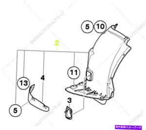 tF_[Ci[ BMW 1 SER E81 E87 E87 LCI OEMtF_[Ci[XvbVK[h51777059375tgt BMW 1 Ser E81 E87 E87 LCI OEM Fender Liner Splash Guard 51777059375 Front Left