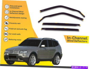 oOV[h `l͔dBMW X3 E83 2003-2010 4PC̃CK[h In channel wind deflectors rain guards for BMW X3 E83 2003-2010 4pc