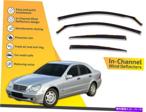 oOV[h `l͔d@CK[hZfXNXC 4hA2001-2007 4PC In channel wind deflectors rain guards Mercedes Class C 4 door 2001-2007 4pc