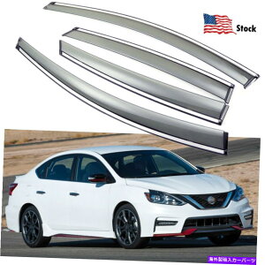 oOV[h 2013N2019N̓YZgEBhEoCU[z/J/tHOK[h̕Ό҂ɓK܂ Fits for 2013-2019 Nissan Sentra Window Visor Sun/Rain/Fog Guard Wind Deflectors