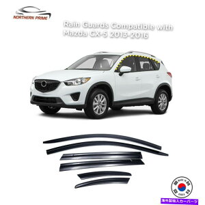 oOV[h }c_CX-5 2013-2016̃CK[hi6pcsj̐F̃e[vIX^C Rain Guards for Mazda CX-5 2013-2016 (6PCs) Smoke Tinted Tape-On Style