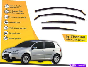 oOV[h `l͔̕d@VWrbgr GTI 5hA2006-2009 4PC̃CK[h In channel wind deflectors rain guards for VW Rabbit R GTI 5 door 2006-2009 4pc