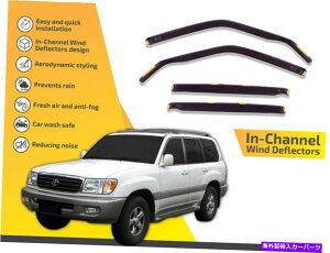 oOV[h `l͔d@CK[hg^hN[U[J 100 1998-2007 4PC In channel wind deflectors rain guards Toyota Land Cruiser J 100 1998-2007 4pc